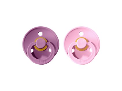 BIBS Colour cumliky z prirodneho kaucuku 2ks Lavender+BabyPink