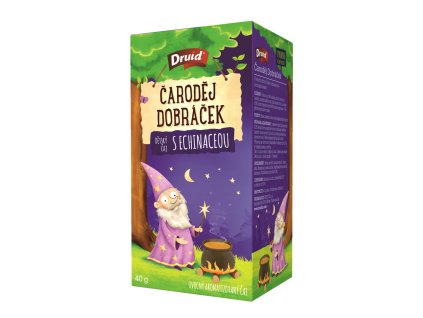 Čaroděj Dobráček Dětský ovocný aromatizovaný čaj s echinaceou DRUID 40 g