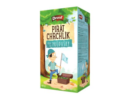 Pirát Chrchlík Dětský bylinný čaj průdušky DRUID 40 g