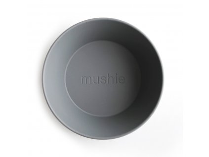 Mushie okruhla miska 2ks smoke