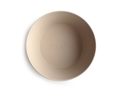 Mushie okruhla miska 2ks vanilla