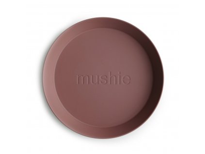 Mushie okruhly tanier 2 ks woodchuck