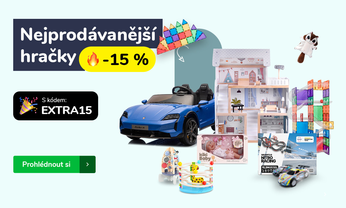 Nejprodávanější hračky pro děti se slevou -15 %
