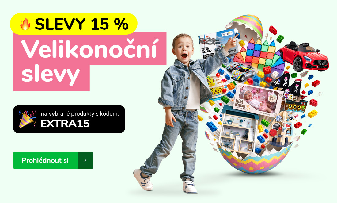 Velikonoční slevy -15 % na vybrané hračky.