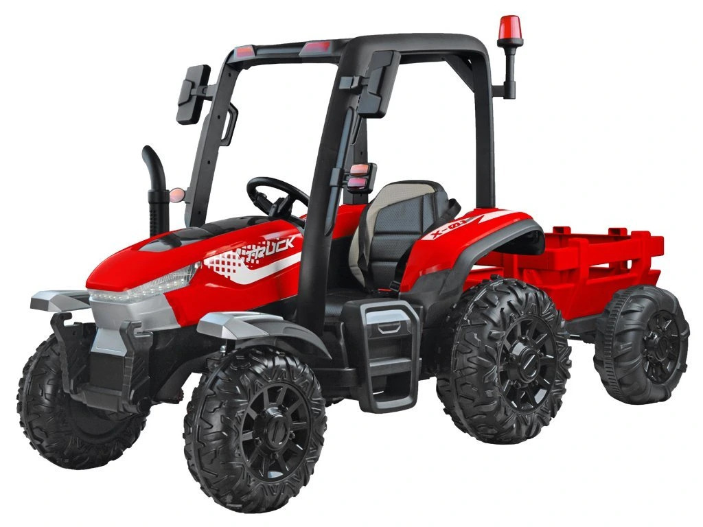 Dětský elektrický traktor s přívěsem 24V Blast 2x200W červený

