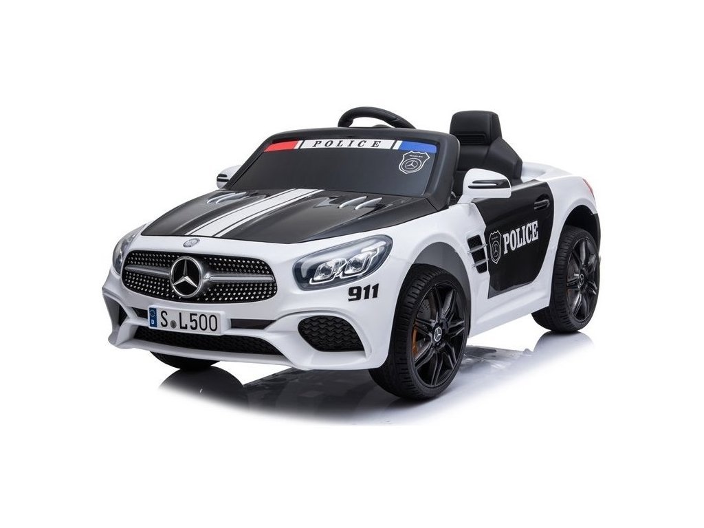 Dětské elektrické autíčko Mercedes SL500 policie bílé1