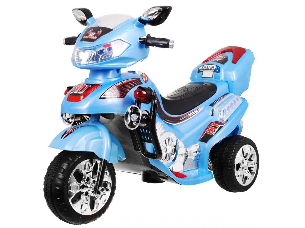 Dětská elektrická motorka 118 modrá
