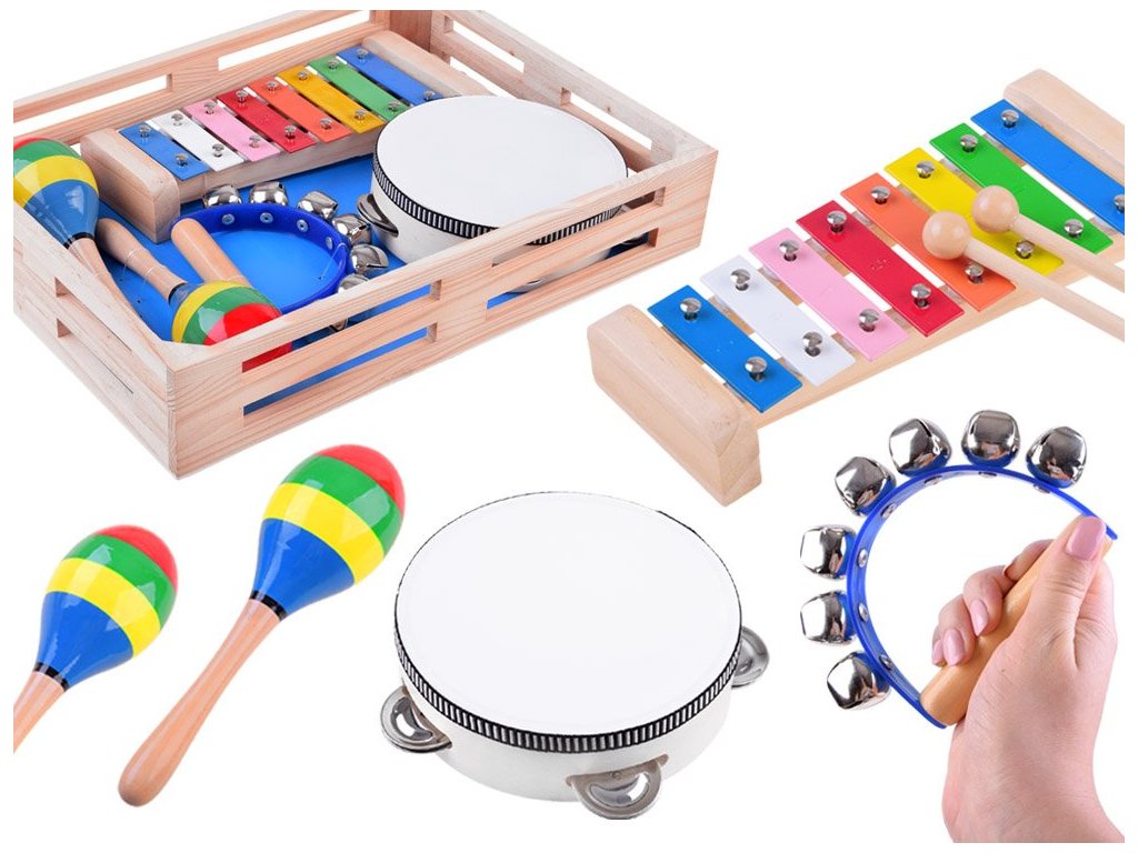 Dřevěné hudební nástroje pro děti