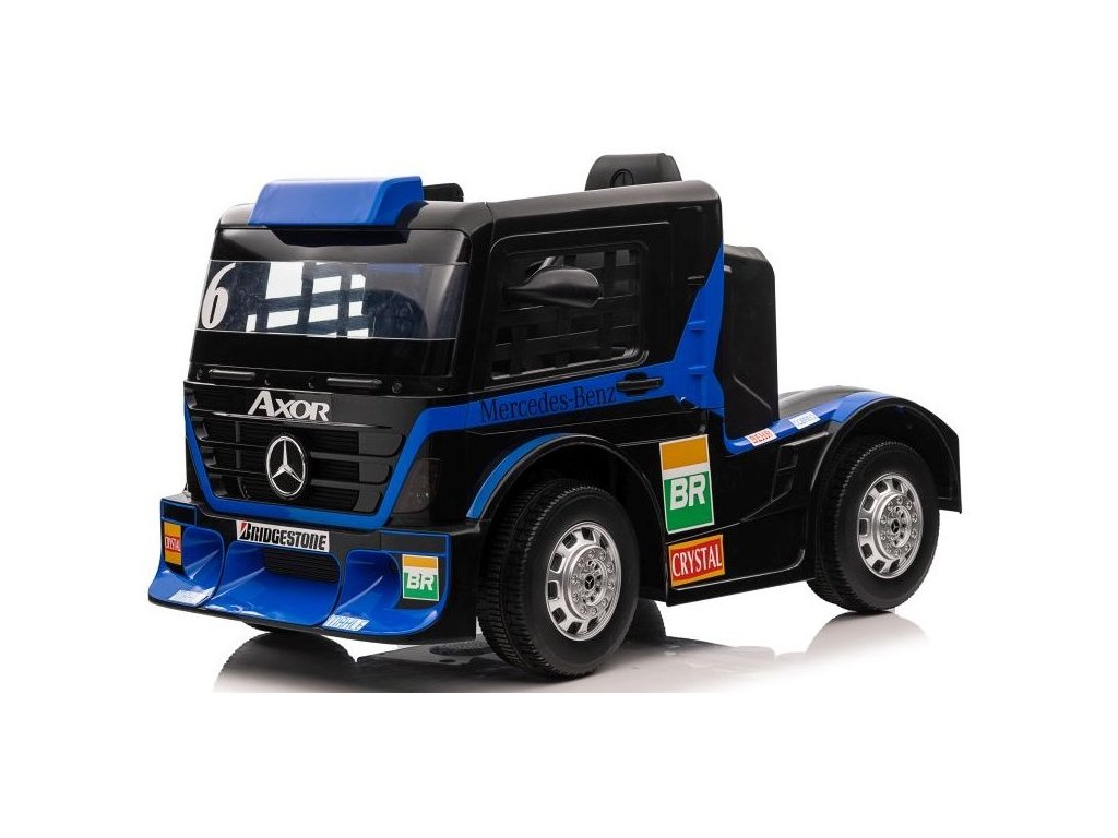 Dětský elektrický kamion Mercedes Axor LCD modrý