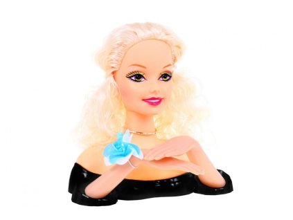 Česací hlava panenky na stylizaci účesu Blond