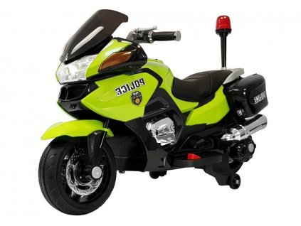 policejní motorka pro děti zelená