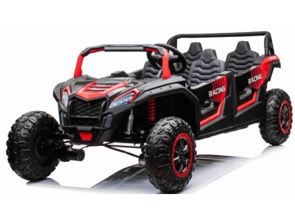 Elektrické autíčko Buggy UTV čtyřmístné 24 V nafukovací kola červené01