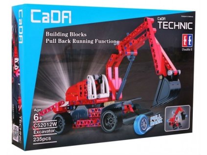 Stavevebnice technic bagr červený