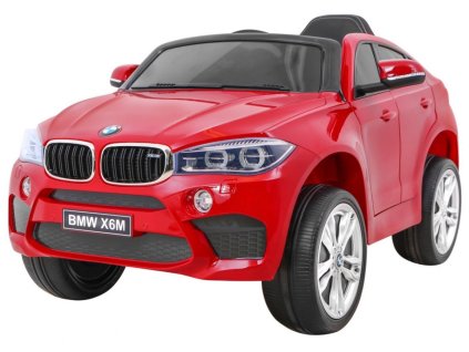 Elektrické autíčko BMW X6 M lakované červené VYSTAVENÝ KUS