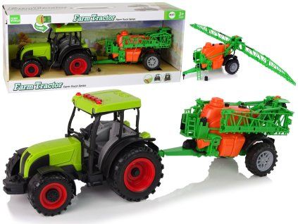Farmářský traktor s postřikovačem