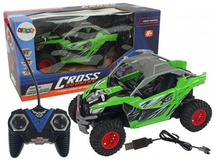 Auto Cross Country na dálkové ovládání R/C 27 MHz zelené