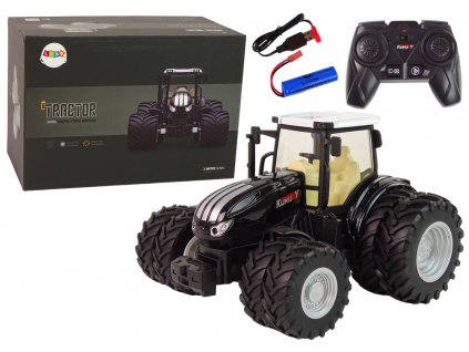 Traktor na dálkové ovládání R/C kovový 2,4 GHz černý