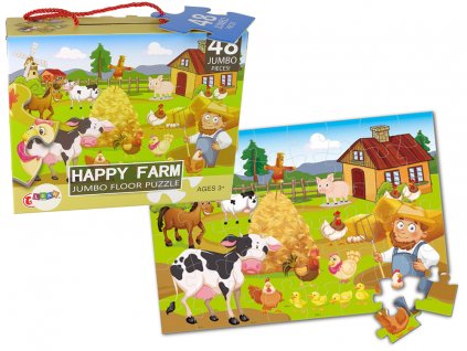 Dětské puzzle Zvířata na farmě 48 dílků