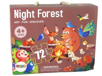 Dětské puzzle lesní zvířátka 72 dílků