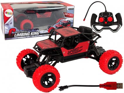 Terénní auto na dálkové ovládání R/C 1:18 červené