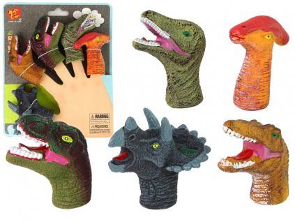 Barevné prstové loutky Dinosauři