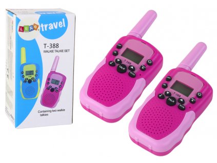 Dětské vysílačky Walkie Talkie růžové1