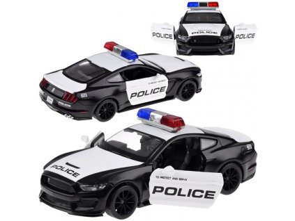 Kovové autíčko policie Ford Mustang Shelby GT350 1:32 s efekty