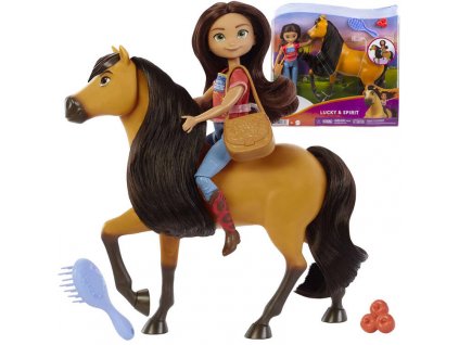 Mattel Panenka na koni Mustang Lucky a Spirit