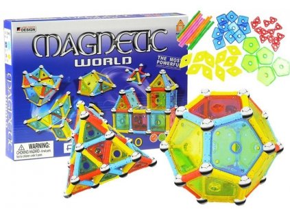 Magnetická stavebnice Magnetic World 110 dílů