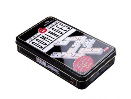 Logická hra Domino v kovové krabičce 28 dílků