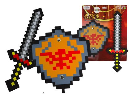 Rytířský set s pixelovým motivem