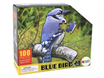 Puzzle motiv modrého ptáčka 100 dílků