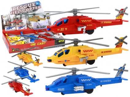 Sada záchranných vrtulníků s efekty