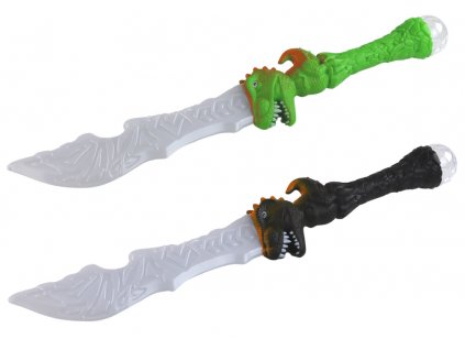 Světelný meč s rukojetí Dinosaurus zelená černá
