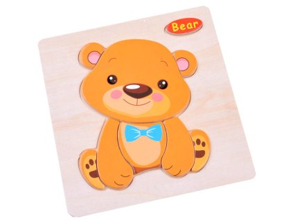 Dřevěná skládačka zvířátka Puzzle