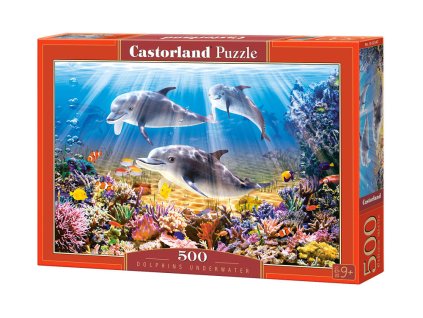 Puzzle 500 dílků Delfíni pod vodou
