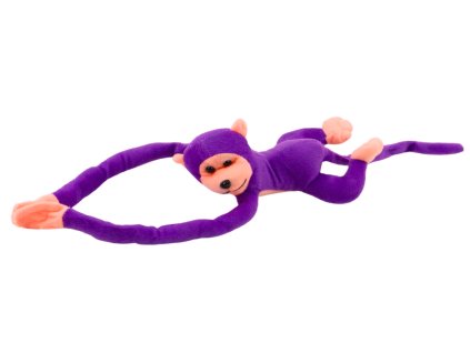 Plyšová opička se zvukovými efekty 60 cm fialová