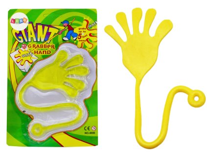 Elastická ruka ze slizu žlutá