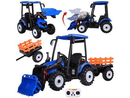 pol pl Duzy TRAKTOR elektryczny na akumulator dla dziecka przyczepa lyzka PA0320 21752 16
