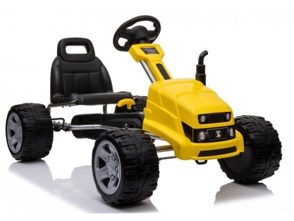šlapací motokára gokart žlutá 2