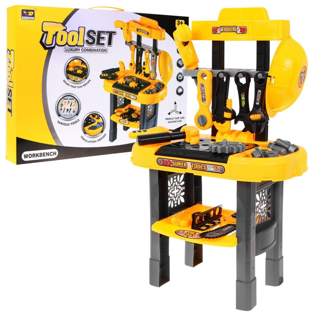 mamido Dětský kutilský set nářadí žlutý