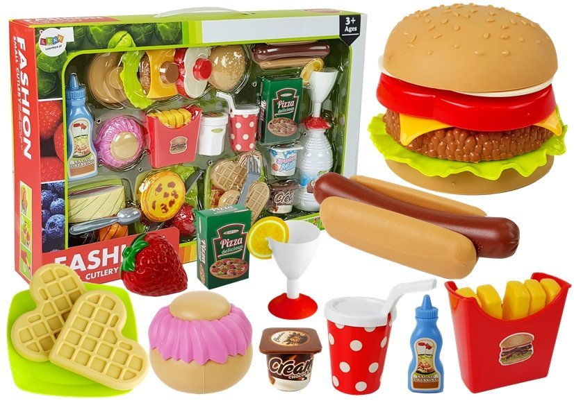 Levně mamido Potraviny do dětské kuchyňky - Fast Food