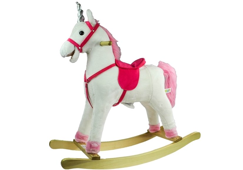mamido Houpací kůň jednorožec bílo-růžový