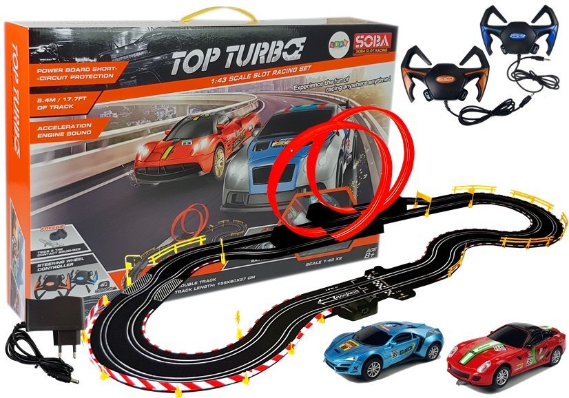 mamido Velká autodráha Top Turbo 540 cm 1:43