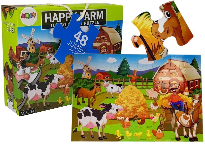 mamido Dětské puzzle farma zvířat 48 ks