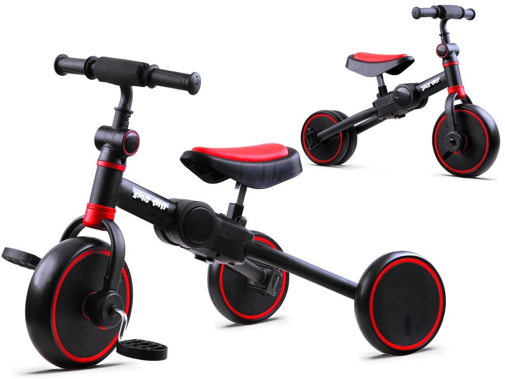 mamido Dětské odrážedlo Tiny Bike 3v1 červené