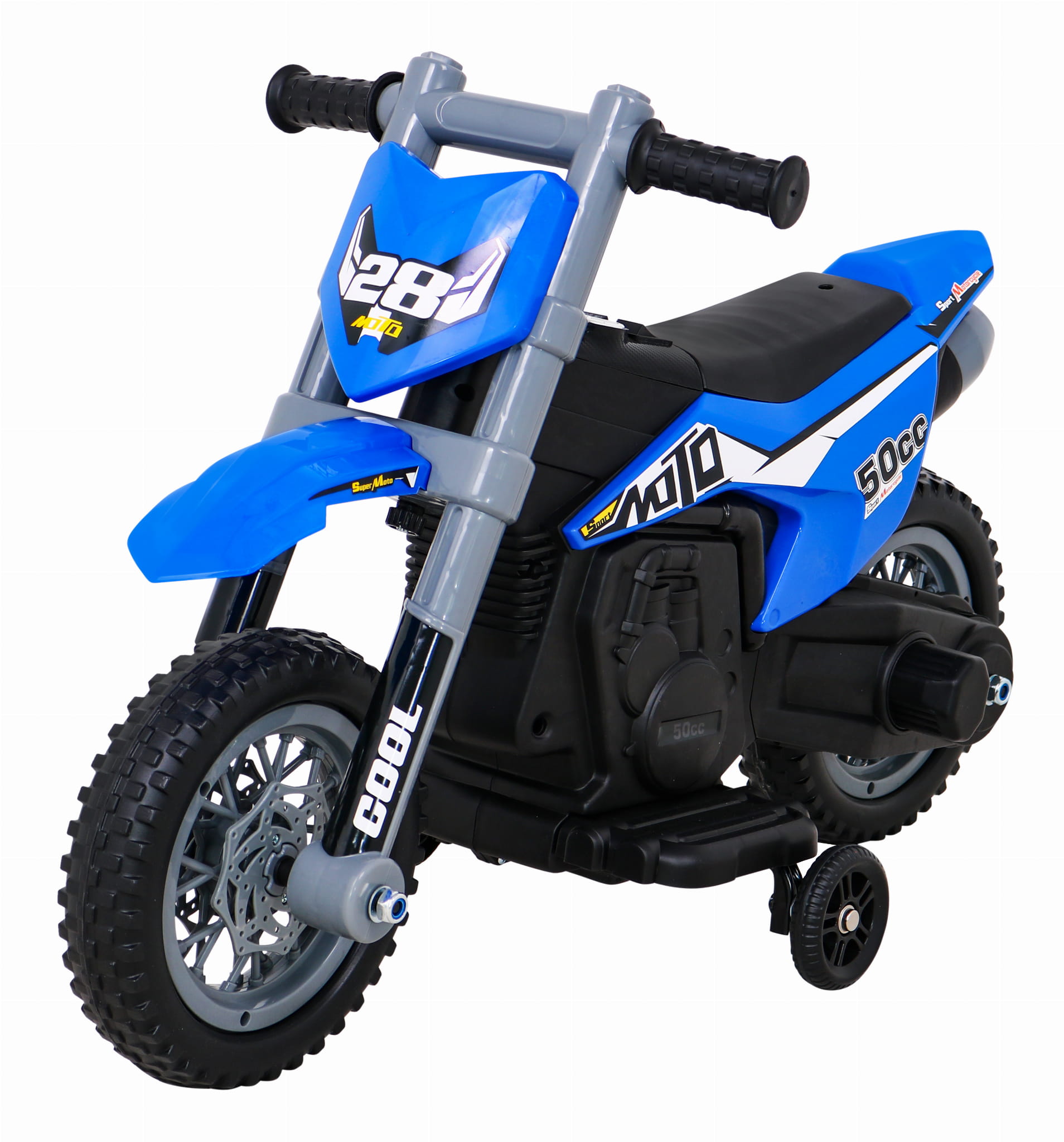 mamido Dětská elektrická motorka V-Cross modrá