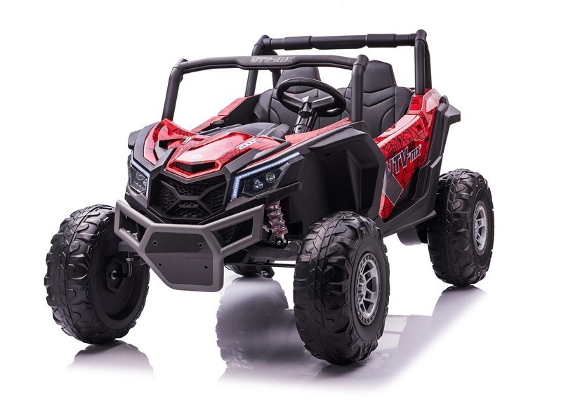 mamido Dětské elektrické auto Buggy UTV-MX 4x4 LCD MP4 Spider lakované červené