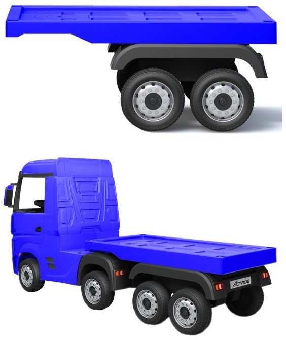 Levně mamido Přívěs pro dětský elektrický kamion Mercedes Actros modrý
