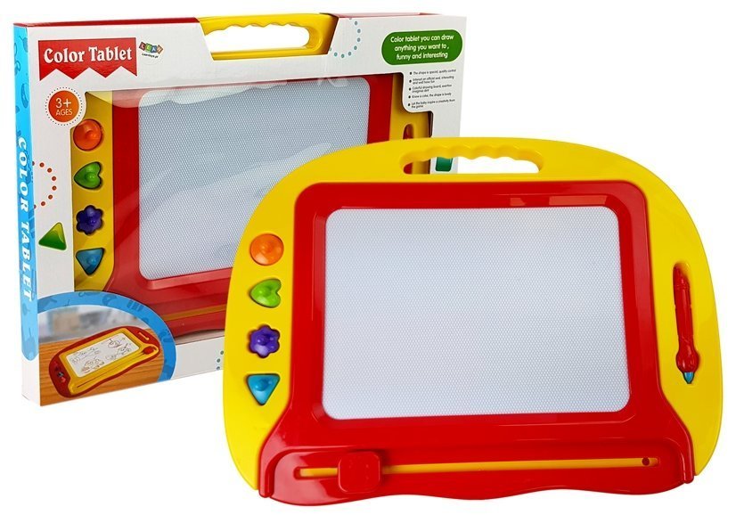 mamido Magnetická kreslící tabule s razítky červená